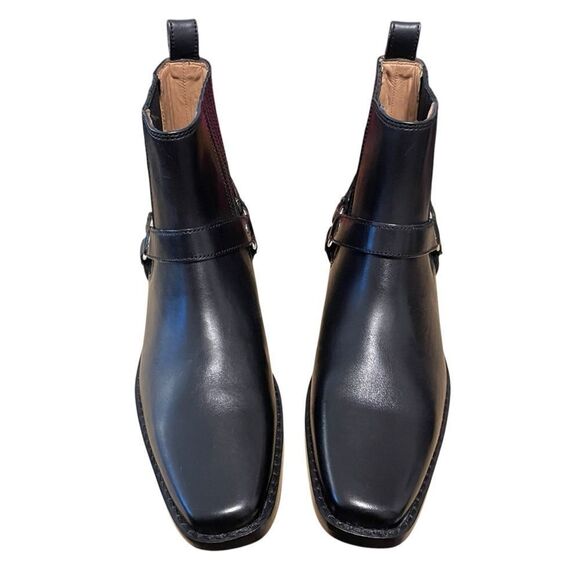 Madewell "The Santiago" Western Ankle Boots Black Leather Size 8.5 NEW - Picture 4 of 6